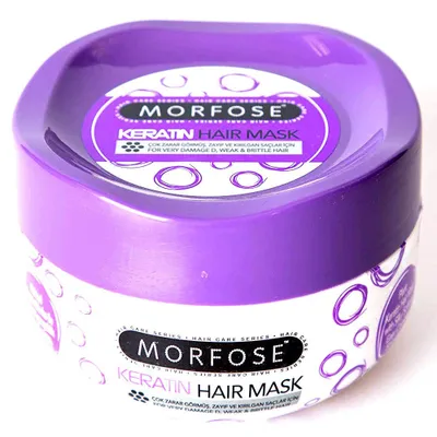 Produktbild von Morfose Professional Keratin Hair Mask Haarkur Haarpflege für Krauses Beschädigtes und Dünnes Haar 250ml