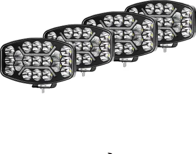 Immagine prodotto di Lampada da lavoro, 10 pollici, luce bianca e gialla, fascio combinato, 4 luci da 10 pollici