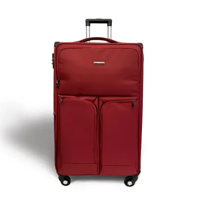 Produktbild von Trolley, Textil, Rorik Explorer, 28 Zoll, 106 L, Groß/L 82x47x30 cm, Zahlenschloss, 360° Rollen, Teleskopgriff, Rot