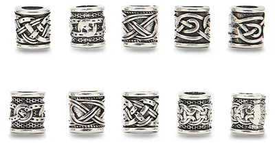Productafbeelding van 10 Stuks Viking Bartperlen voor Dreadlocks en Haaraccessoires