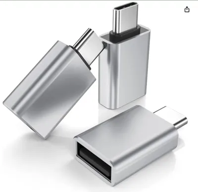 Immagine prodotto di Adattatore da USB-C a USB, confezione da 3, Thunderbolt 4, connettore USBC maschio a presa USB, cavo di ricarica OTG, convertitore da maschio A a femmina per iPhone 16, 15 Max