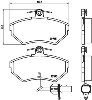Produktbild von Brembo Bremsbelagsatz, Scheibenbremse Vorderachse P 85 044