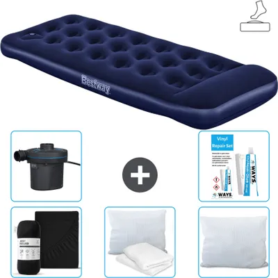 Obrázek produktu pro Bestway nafukovací matrace - pro 1 osobu - 76 x 185 x 28 cm - modrá - včetně příslušenství