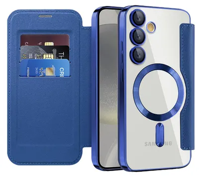 Produktbild von Techsuit - SmartMag Book Hülle für Samsung Galaxy S24 - blau