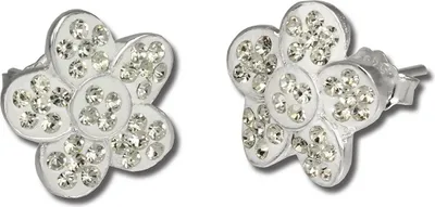 Produktbild von SilberDream Ohrringe Blume Zirkonia weiß Ohrstecker 925 Silber D2GSO213W
