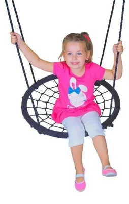 Produktbild von SLIM | Nestschaukel - 60 cm - Schwarz - Für Kinder - Wetterfest - Robuste Konstruktion