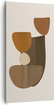 Produktbild von Bild auf Leinwand - Leinwandbild - Einteilig - Abstraktion Braun Minimalismus - 65x120cm - Wand Bild - Wanddeko - Wandbilder - Leinwanddruck - Bilder - Wanddekoration - Leinwand bilder - PA65x120-4212