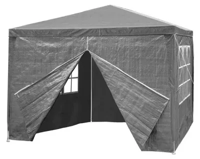 Obrázok produktu pre Záhradný obchodný pavilón 3 x 3 m, 4 steny, sivý, MultiGarden