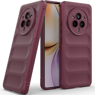 Produktbild von Handyhülle für Realme 14 Pro 5G Weich TPU Silikon Stossfest Anti-rutsch Hülle bordeaux