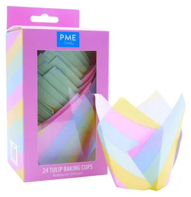 Produktbild von Pastellpapier Muffinförmchen Tulpe, 24 Stück