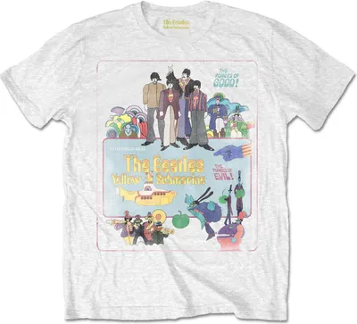 Produktbild von The Beatles - "Yellow Submarine" T-Shirt für Herren/Damen Uni RO1285 (XXL) (Weiß)