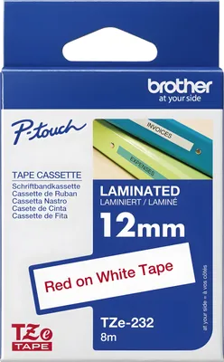 Zdjęcie produktu dla Brother TZE-232, Czerwony na białym, TZe, Filipiny, 5 lat(a), Brother, 1,2 cm