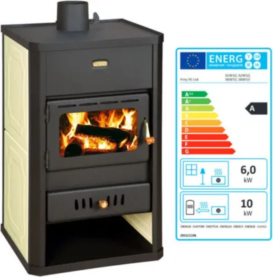 Image de Poêle à bois à eau Prity S1W10 6.2 + 10 kw EEK-A