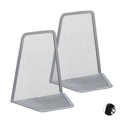 Obrázok produktu pre Knižná zarážka Bookends, sada 2ks RD4811 strieborná