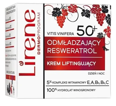 Produktbild von Lirene Odmładzający Resweratrol 50+ Krem liftingujący na dzień i noc, 50 ml