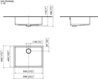 Produktbild von DORNBRACHT 38550004-86 Einzelbecken SERIENNEUTRAL 38550004