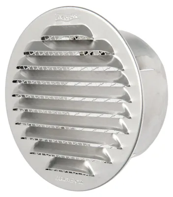 Einbau-Lüftungsgitter rund, Aluminium, Ø 125 mm