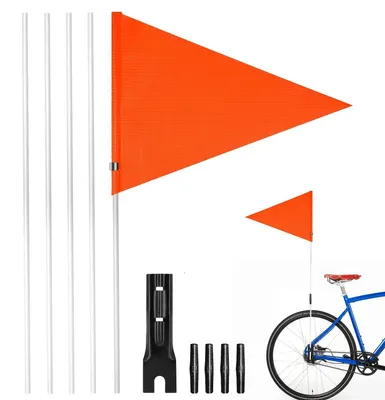 Imagen del producto de Bandera para bicicleta, para niños, ajustable, de 150 cm, impermeable, para mayor visibilidad