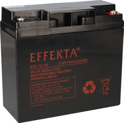 Zdjęcie produktu dla Effekta BTL 12-18 akumulator ołowiowy AGM VRLA 12V 18Ah akumulator ołowiowy