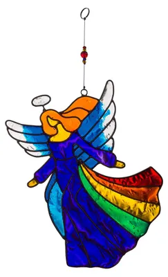 Produktbild von Suncatcher "Engel" Fiberglas bunt 19cm