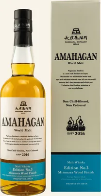 Produktbild von Amahagan World Malt Whisky Edition No.3 MIZUNARA WOOD Finish 47% Vol. 0,7l in Geschenkbox
