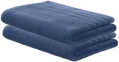 Produktbild von Duschtuch Set von 2 - 70x140 cm Weiche Frottier 100% Baumwolle Blau