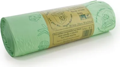 Produktbild von Vegware Biobag kompostierbare Müllsäcke 80L (240 Stück)