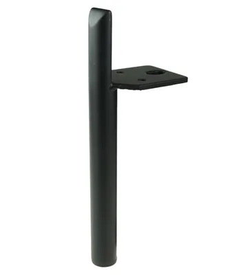 Produktbild von 1x Stahlmöbelfuß, 24/18 cm, mit Montageplatte, Schwarz