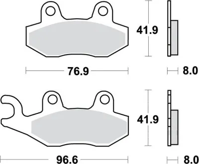 Zdjęcie produktu dla Klocki Hamulcowe Przód Moto (Sinter Street) Kawasaki Klf 300 Bayou Links/Left(89-)