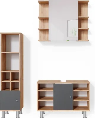 Image de Meubles bain Vicco Fynn Chêne de force doré 3 parties, Model 34719