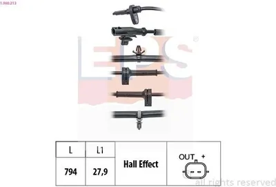 Produktbild von EPS ABS Sensor Raddrehzahl für FORD ECOSPORT 1.960.213
