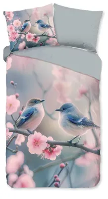 Imagen del producto de Juego de sábanas "Hannu" - Gris - (140x220 cm) - 100% algodón