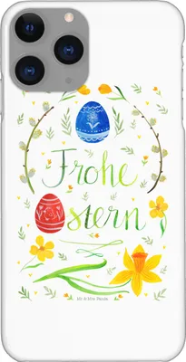 Produktbild von Mr. & Mrs. Panda Iphone 11 Pro Handyhülle Ostern Frohe Ostern - Weiß - Geschenk, Ostergrüße, Handy Case, Bemalte Ostereier, Osterei, Osterblume, Premium Kunststoff
