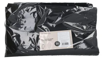Produktbild von LUSSONI Friseurumhänge aus Vliesstoff, Schwarz, Groß, 25 Stk.