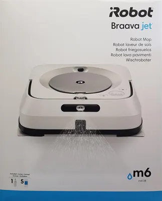Obrázek produktu pro IRobot Braava jet m6 m6138 Nasswischroboter, Eckig, Weiß/Grau