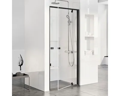 Produktbild von Ravak Pivot - Duschdrehtür PDOP1-90, 861–911 mm, schwarz/Glas 03G70300Z1
