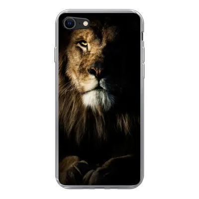 Produktbild von MuchoWow® Handyhülle Schutzhülle Hülle für iPhone 8 Löwe - Licht - Porträt Silikon Softcase Handy Hülle - Schutzhaube