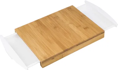 Produktbild von HI 28550 Schneidebrett Bambus mir 2 herausziehbaren Schalen