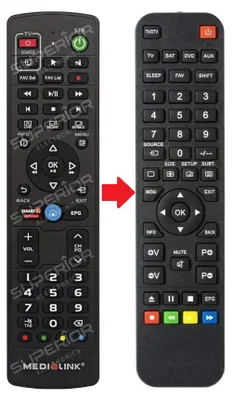 Produktbild von Ersatz Fernbedienung für Medi@link / Medialink ML1100 | ML1150 | ML1200