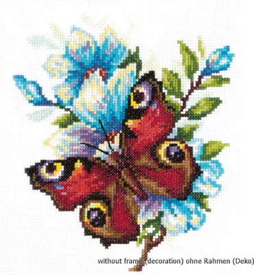 Produktbild von Magic Needle Zweigart Edition Kreuzstich Set "Tagpfauenauge", Zählmuster, 17x17cm