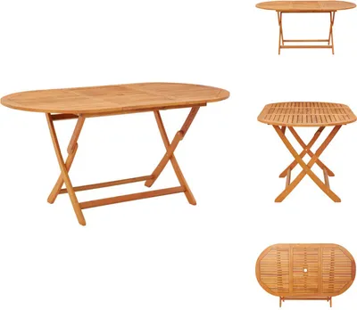 Obrázek produktu pro vidaXL Skládací zahradní stůl 160x85x75 cm z masivního dřeva eukalyptus - Zahradní stoly