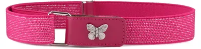 Produktbild von Ladeheid Mädchen Gürtel Elastik-Gürtel 1-6 Jahre 34-65 cm P15G (Amaranth/Schmetterling)