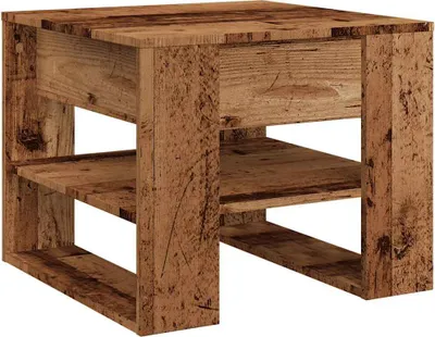 Produktbild von vidaXL Couchtisch Altholz-Optik 55,5x55x45 cm Holzwerkstoff
