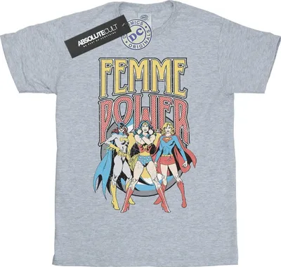 Zdjęcie produktu dla DC Comics – koszulka męska „Femme Power” BI21650 (L) (szara)