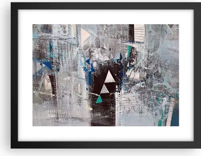 Produktbild von Gerahmtes Poster - Schwarzer Rahmen - Abstraktion modern - 40x30 cm - Wand Bild - Wanddeko - Wandbilder - Kunstposter - Wandposter - Bilderrahmen - Bilder - Kunstdruck - Wandbild - P2BAA40x30-4006
