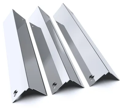Produktbild von Gasgrill Edelstahl Brennerabdeckung passend für Napoleon Rogue Prestige Freestyl, Farbe:3 Leisten Glänzend Flame