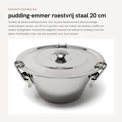 Produktbild von Puddingform – Edelstahl – 20 cm – zum Backen – für…