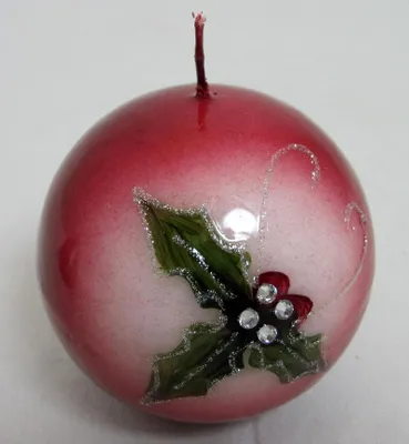 Produktbild von Kugelkerze "Weihnachtsstern" Rot, Ø ca.8 cm