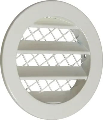 Produktbild von Lüftungsgitter LG - 80 AVL W Pulverbeschichtet Weiss DN 80 Zuluf Abluftgitter