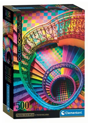 Image de Clementoni Legpuzzel Compact Colorboom Trap, 500st.
